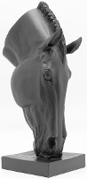 Beeld Horse Face Black   57cm